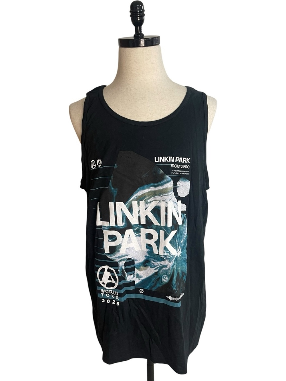 Linkin Park From Zero World Tour 2025 Jagged Graphic Tank Top Black